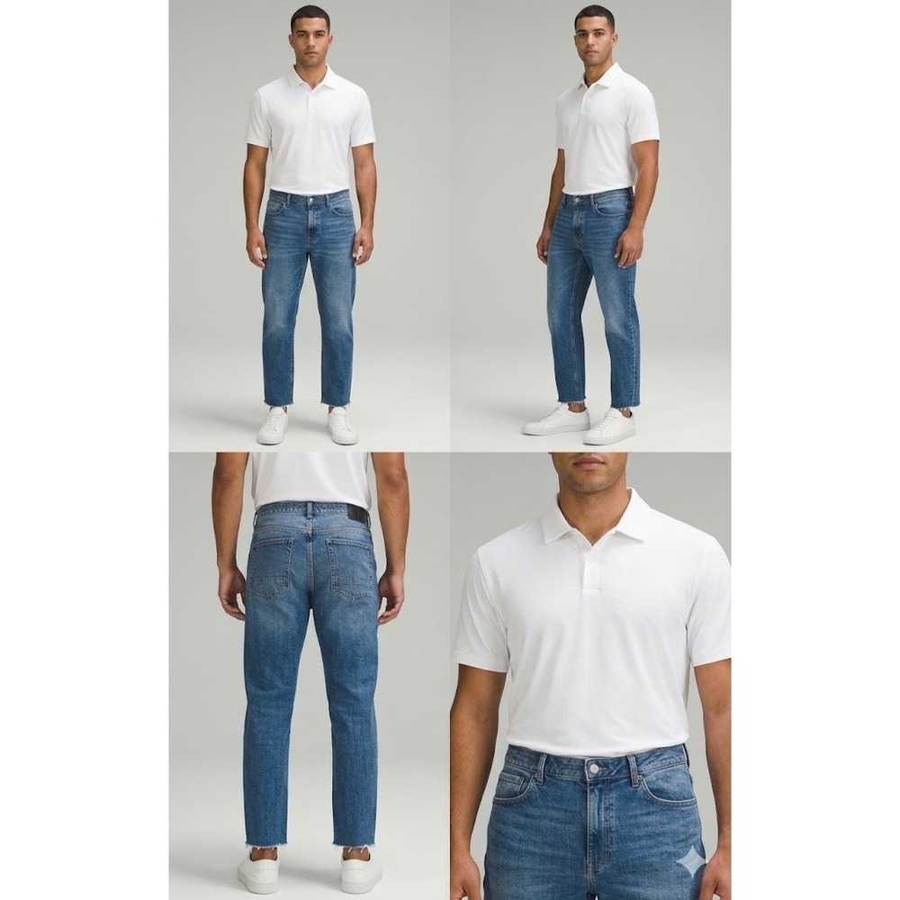 Pacsun Vintage Loose Fit Baggy Jeans Mens 36 Blue Comfort Button Fly Raw Hem